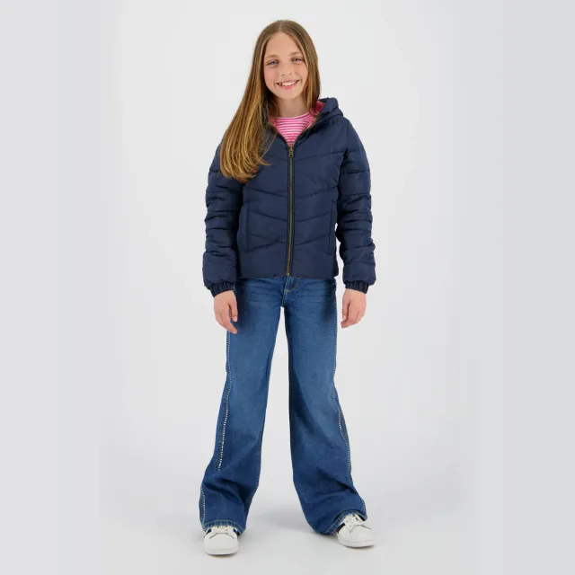 Vingino reversible jas donkerblauw Donkerblauw/roze