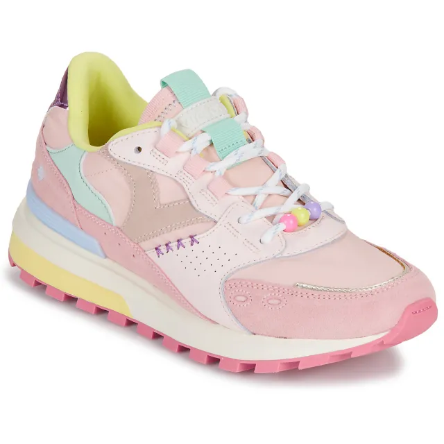 Victoria Luna Nylon Serraje lage sneakers roze, foto 2