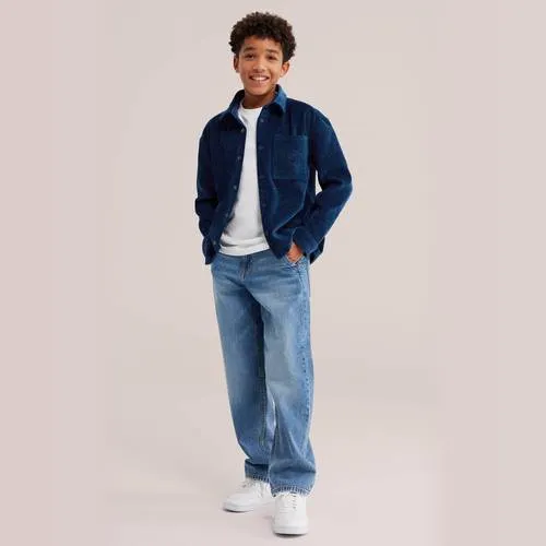 WE Fashion relaxed fit overshirt - blauw, foto 3