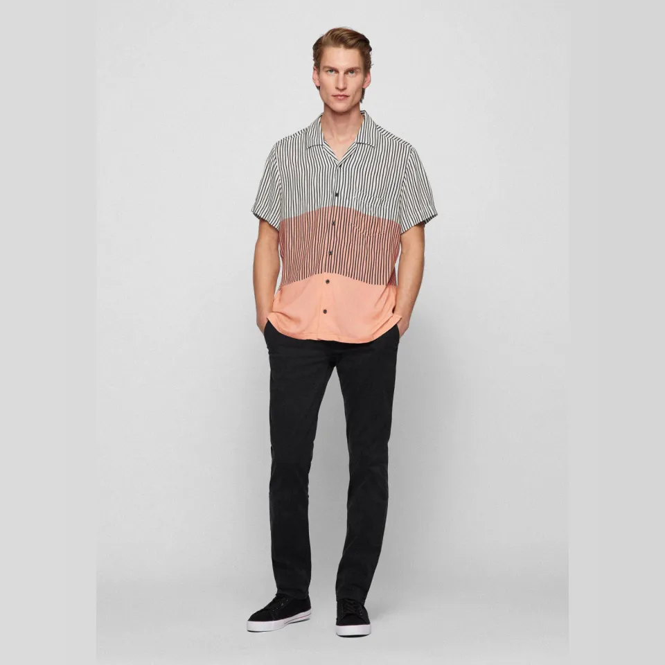 Boss Chino slim fit broek zwart Black