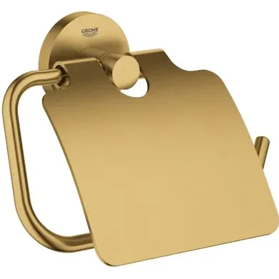 Grohe Essentials toiletrolhouder met deksel cool sunrise geborsteld goud