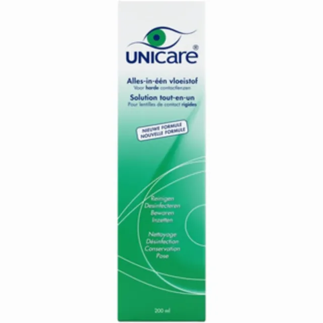 Unicare Alles-In-Een Vloeistof Harde Contactlenzen 200 ml