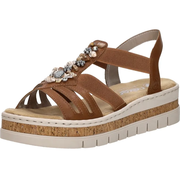 Rieker E1/2 sandalen cognac, foto 4