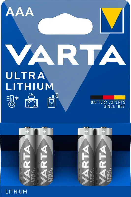 Varta Ultra Lithium AAA Blister 4 stuks
