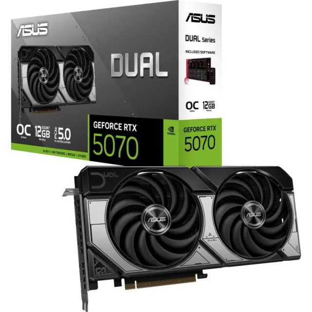 Asus Dual GeForce RTX 5070 OC grafische kaart