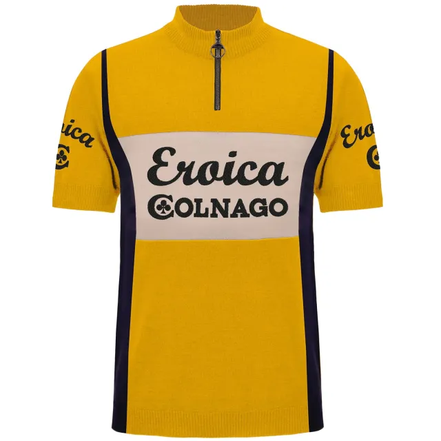 Santini fietsshirt met korte mouwen Eroica Colnago geel