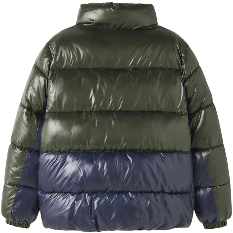 NAME IT gewatteerde winterjas groen blauw, foto 2