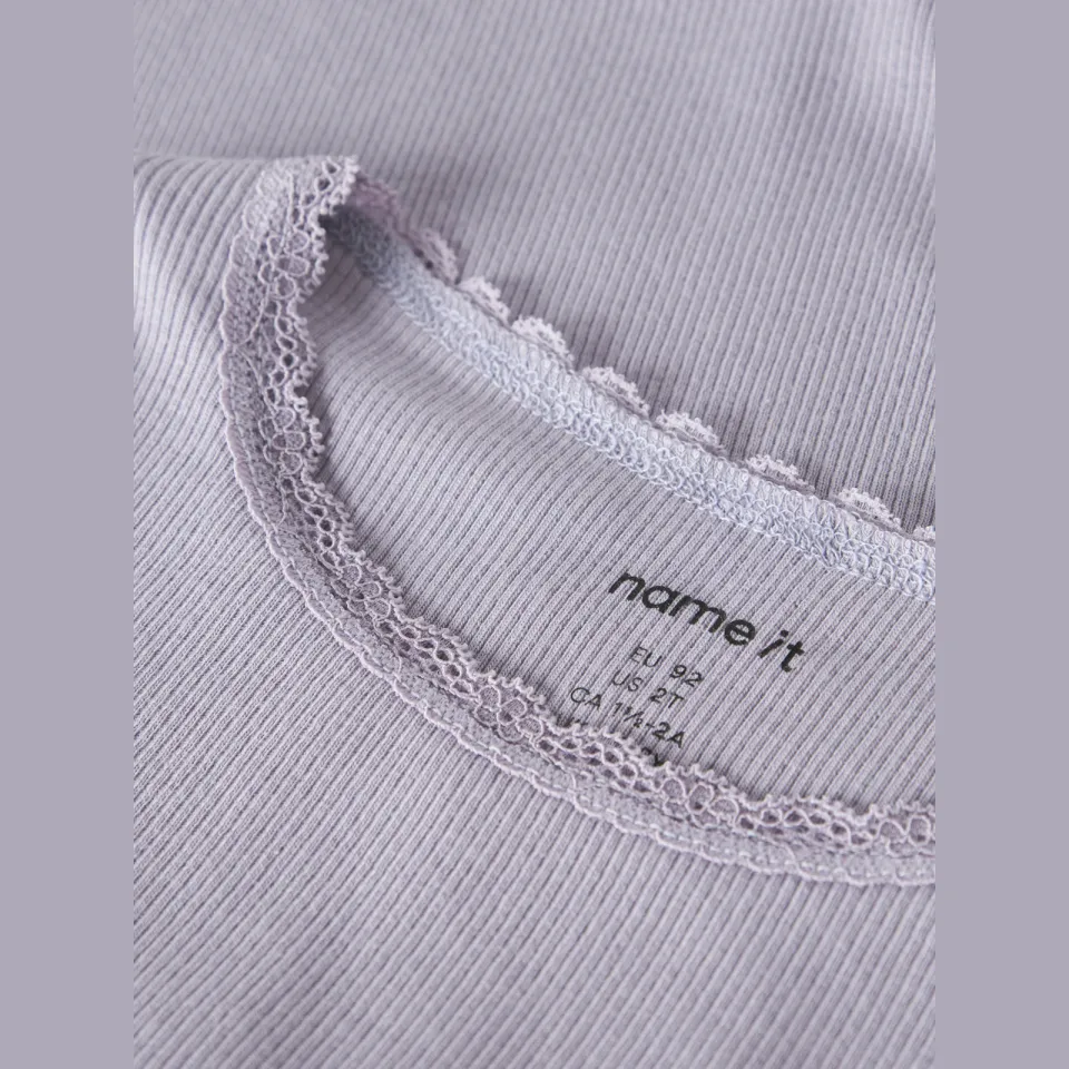 NAME IT MINI ribgebreide longsleeve lila, foto 4