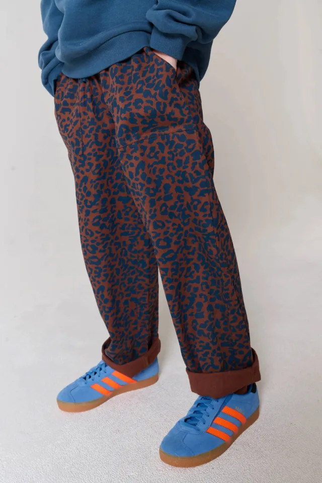 Tumble 'n Dry casual broek panterprint donkerbruin