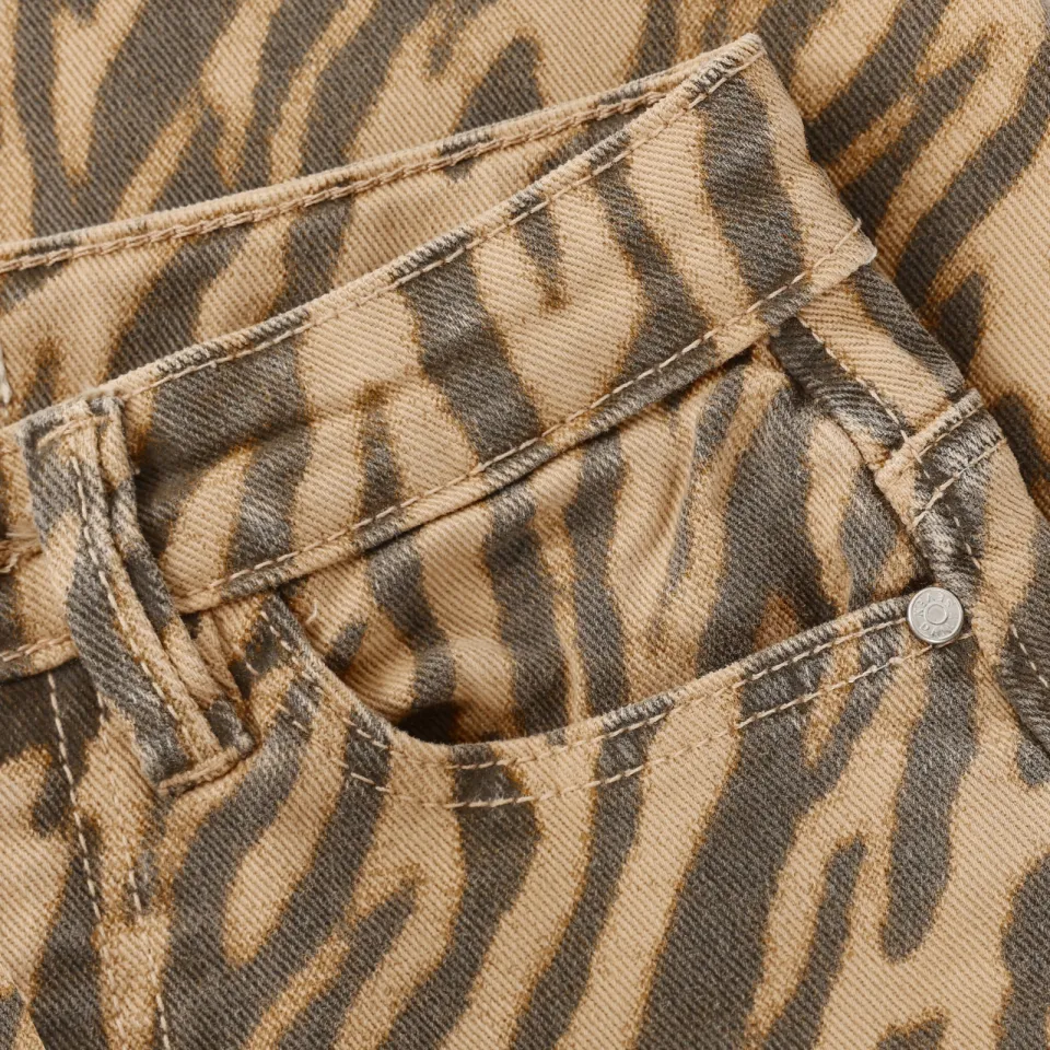 Daily7 barrel jeans met dierenprint - zand, foto 7