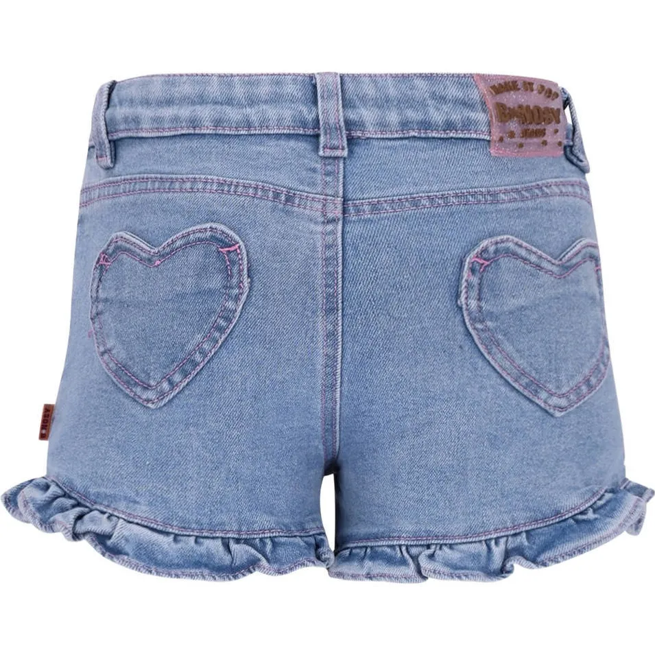 B.Nosy denim slim short jeansshort lichtblauw, foto 4