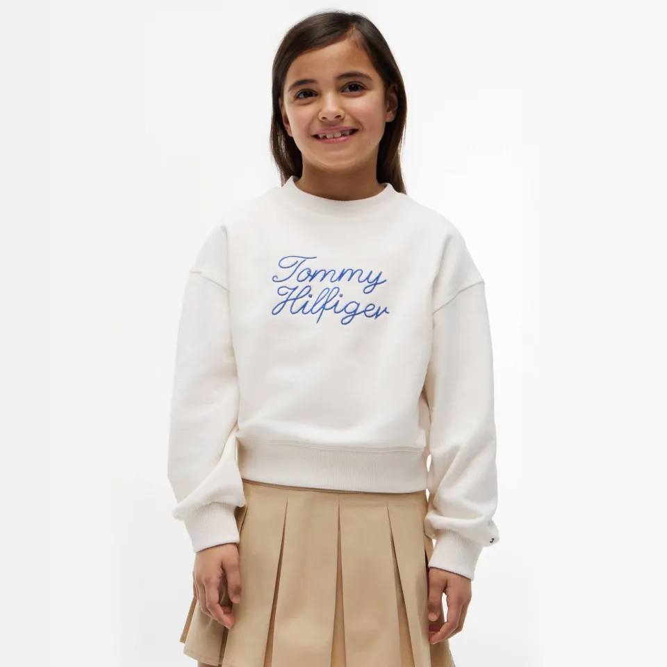 Tommy Hilfiger sweater met borduursels en tekst - wit, foto 5