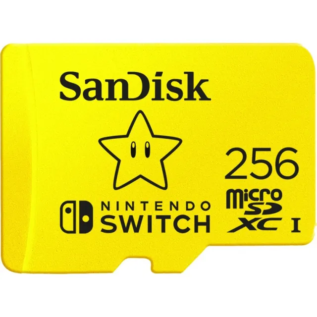 Sandisk MicroSDXC Extreme Gaming 256GB 100MB / 90mb Nintendo licensed Micro SD-kaart Geel
