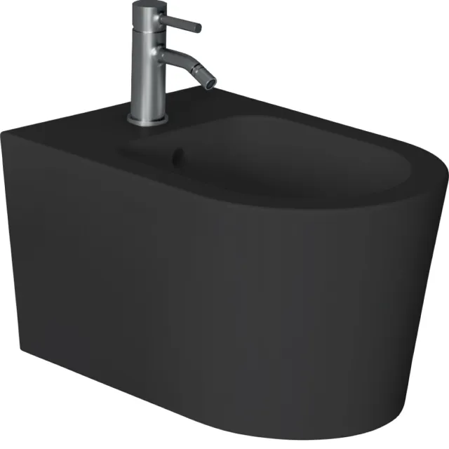 Salenzi Bidet Salenzi Form Square Mat Zwart (exclusief kraan)