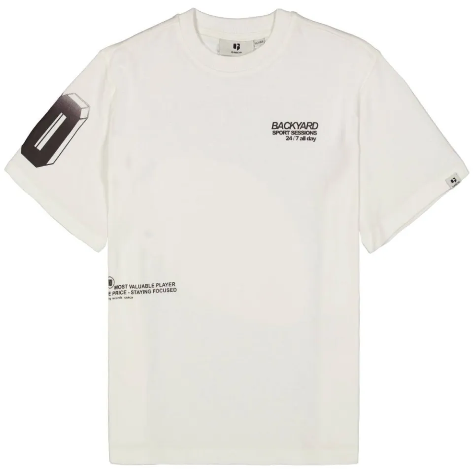 Garcia oversized T-shirt ecru, foto 2