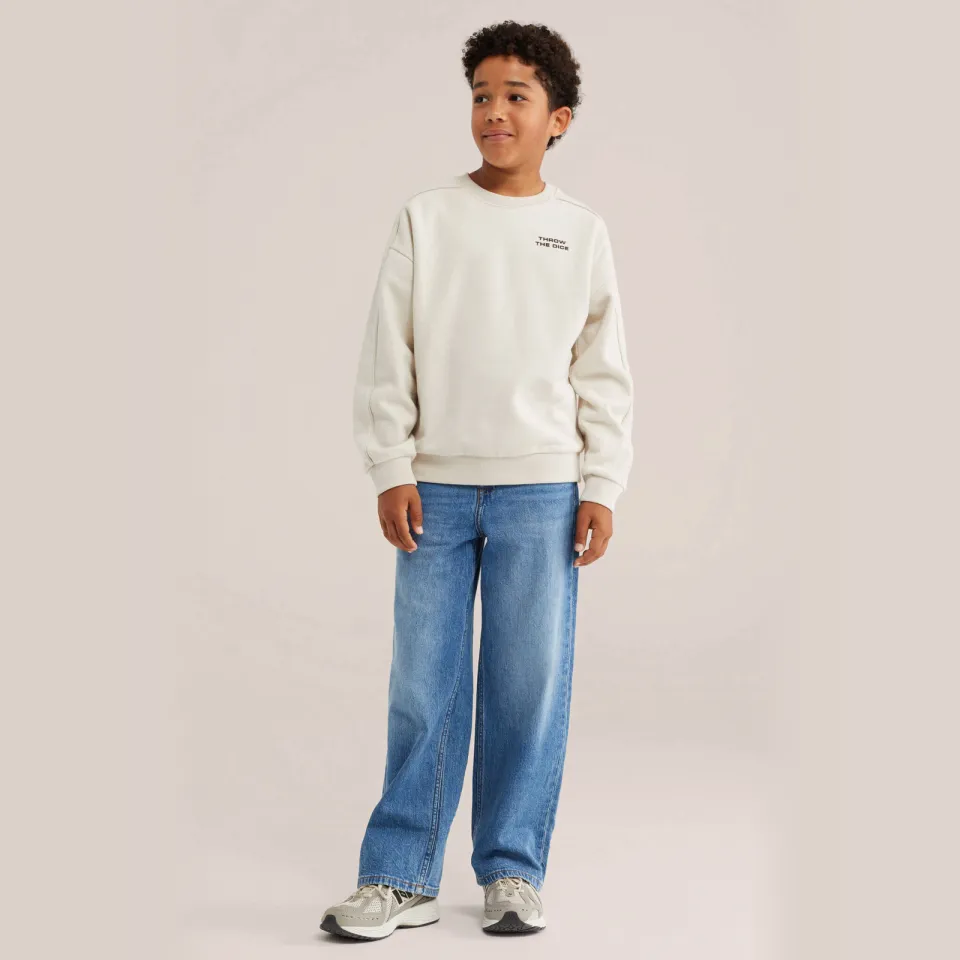 WE Fashion sweater met backprint - ecru, foto 3