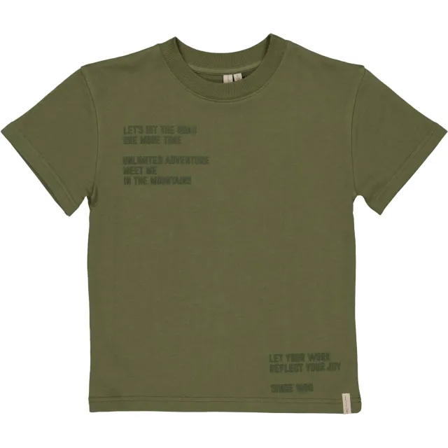 Levv Little t-shirt groen met tekstprint, foto 2
