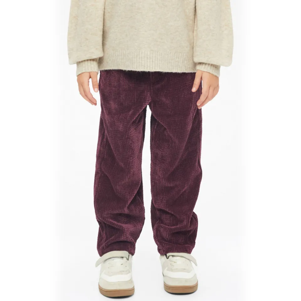 S.Oliver corduroy casual broek bordeauxrood, foto 3