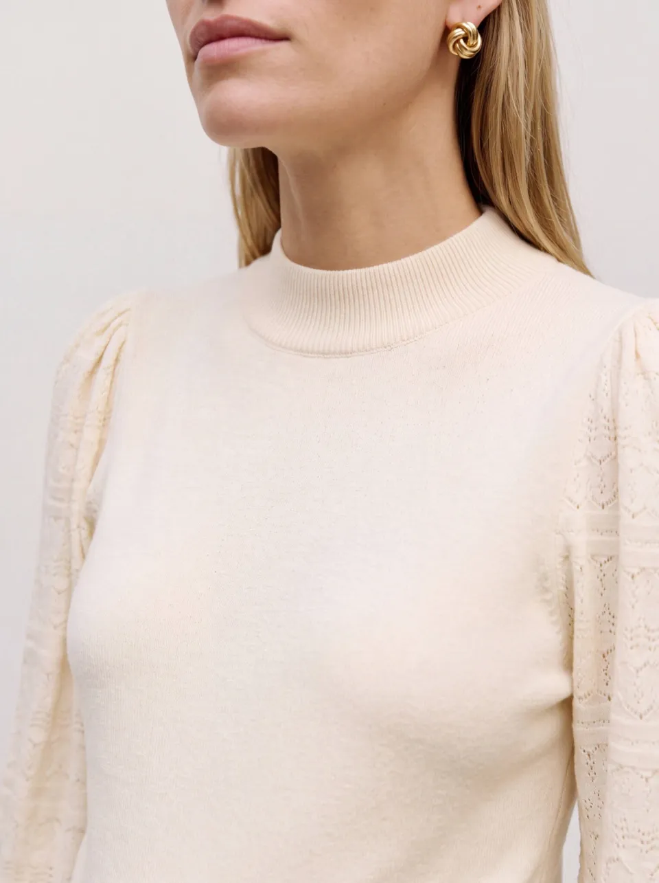 Vero Moda MATERNITY rechtvallende gebreide zwangerschapstrui - beige, foto 6