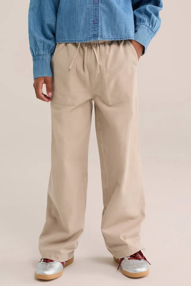 WE Fashion loose fit casual broek beige, foto 3