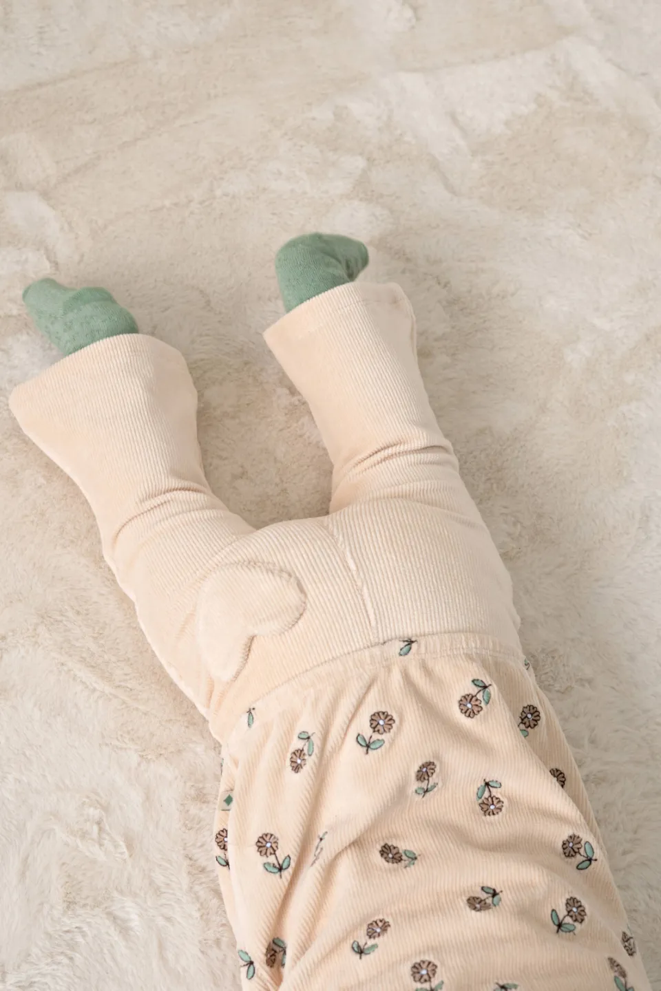 Feetje corduroy flared broek Lucky Bloombird ecru, foto 8