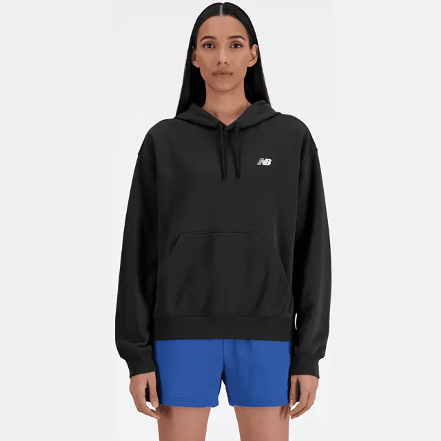 New Balance Sport Essentials Hoodies Dames - Zwart - Katoen Jersey Black