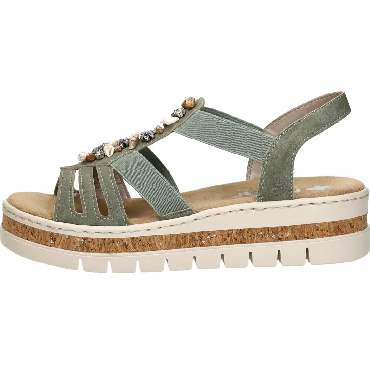 Rieker F-leest sandalen groen, foto 2