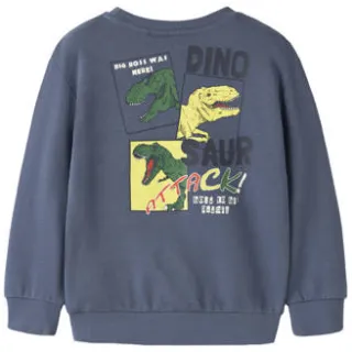 NAME IT MINI sweater met backprint - blauw Jongens Katoen Ronde hals Backprint, foto 2