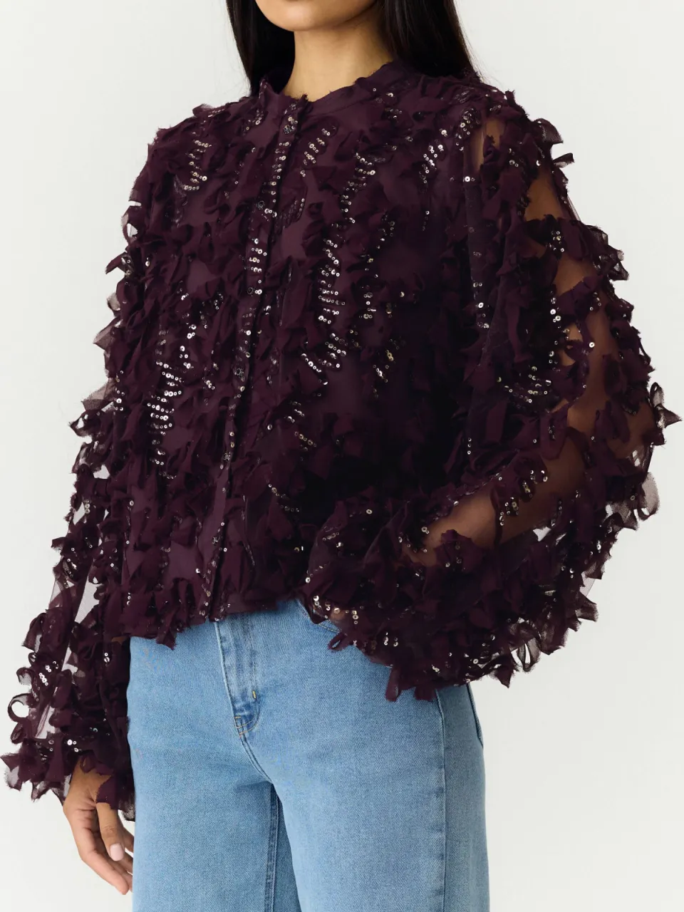 Y.A.S. Yasabelone blouse donkerpaars paars, foto 5