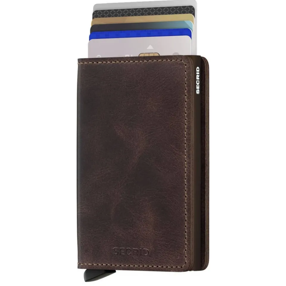 Secrid Slimwallet Vintage pasjeshouder donkerbruin, foto 4
