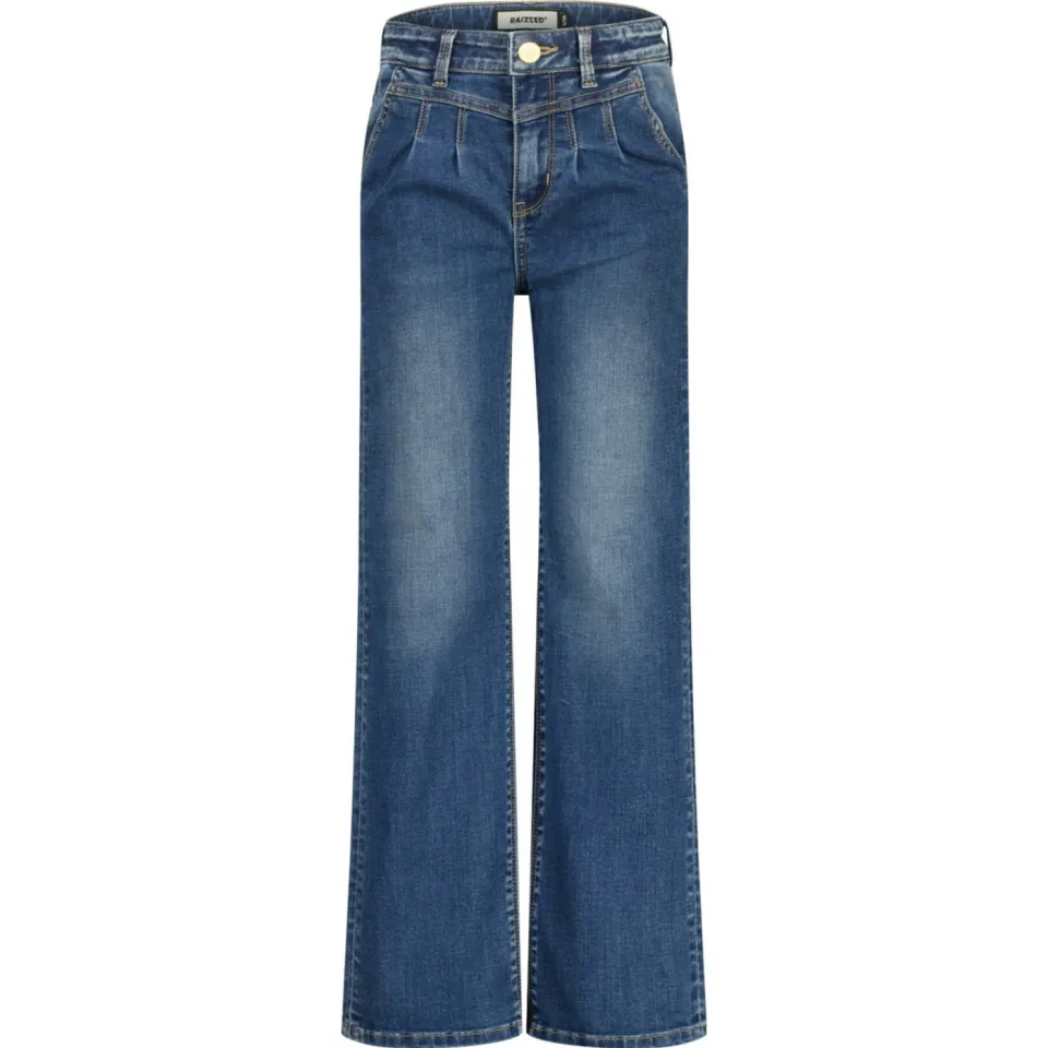 Raizzed high waist wide leg jeans dark blue denim, foto 2