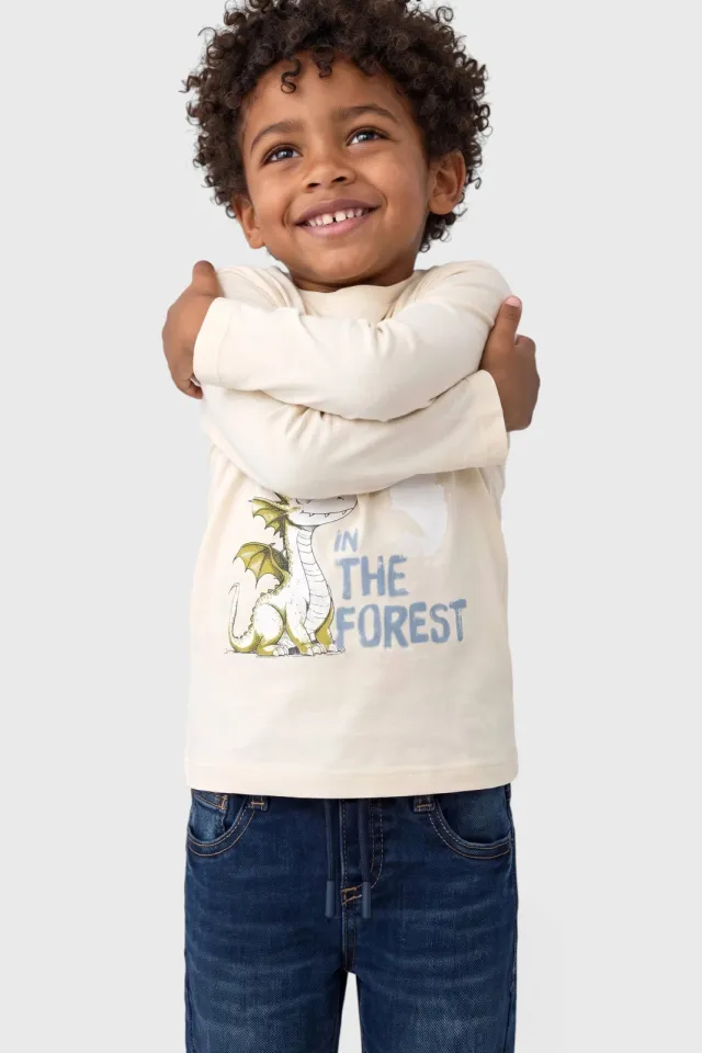 S.Oliver longsleeve ecru met print, foto 4