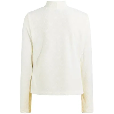 Shoeby longsleeve met hartjes en textuur gebroken wit, foto 4