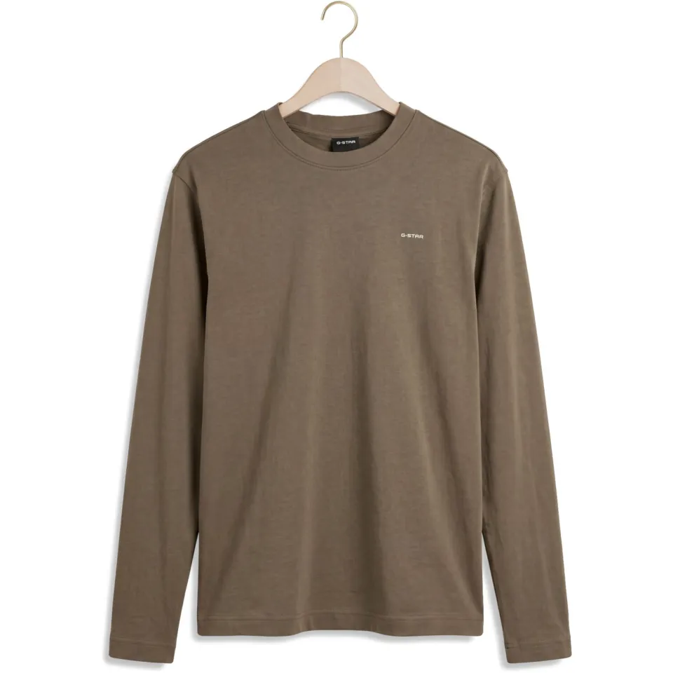 G-Star regular fit longsleeve - dark khaki, foto 3
