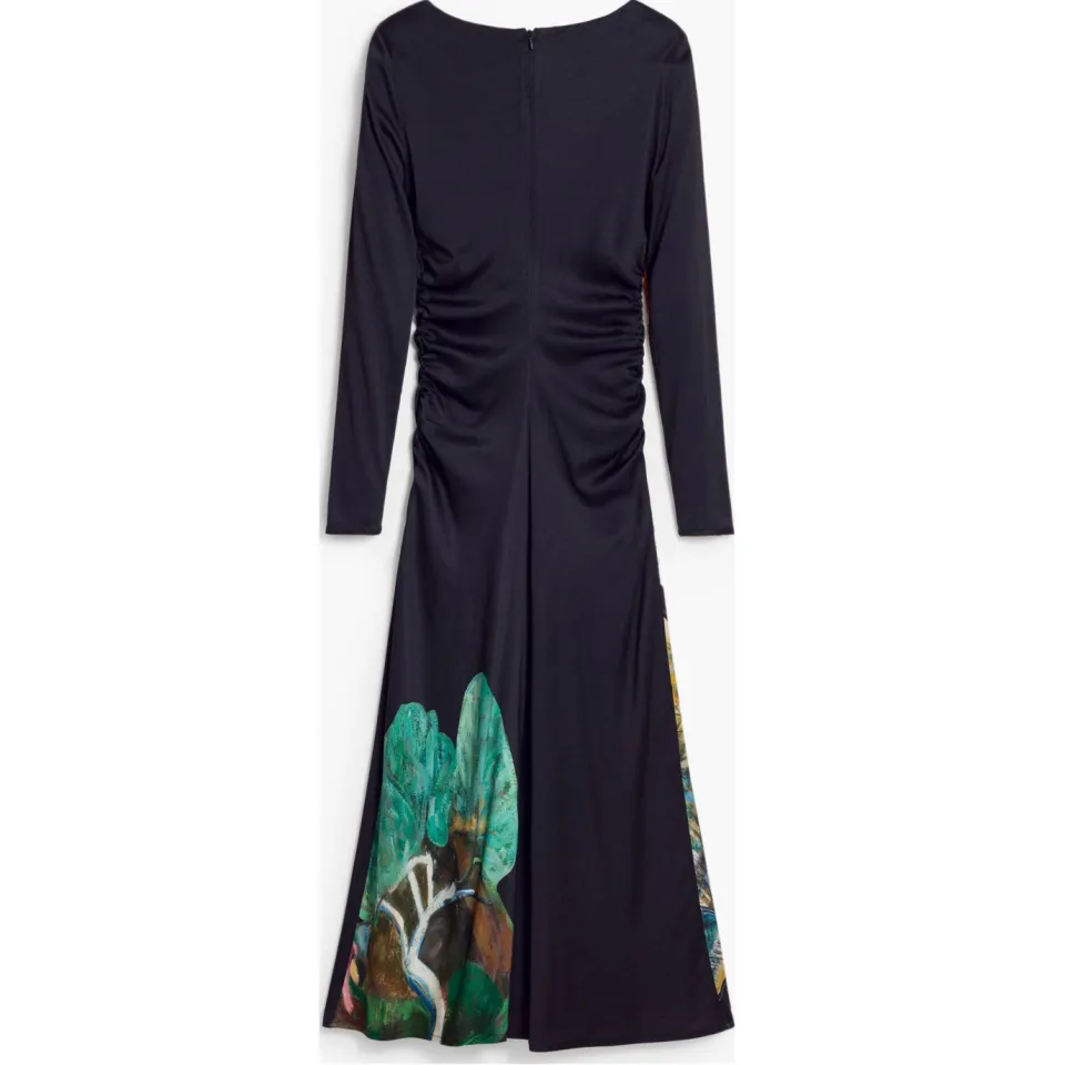 Desigual midi jurk zwart, foto 3