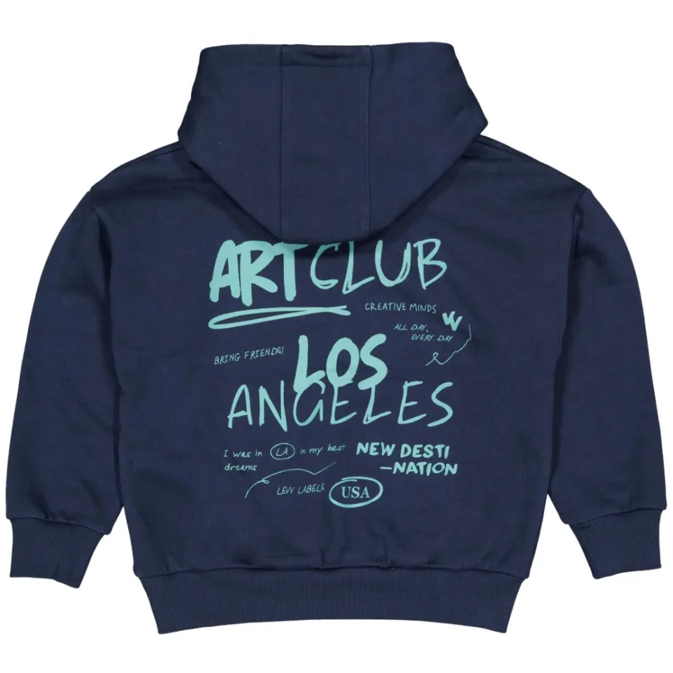 LEVV hoodie met backprint - blauw, foto 2