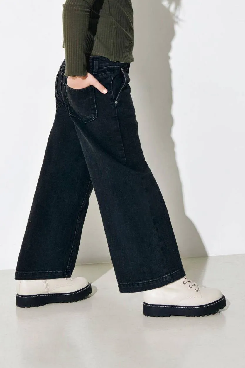 KIDS ONLY GIRL wide leg jeans KOGCOMET zwart, foto 3