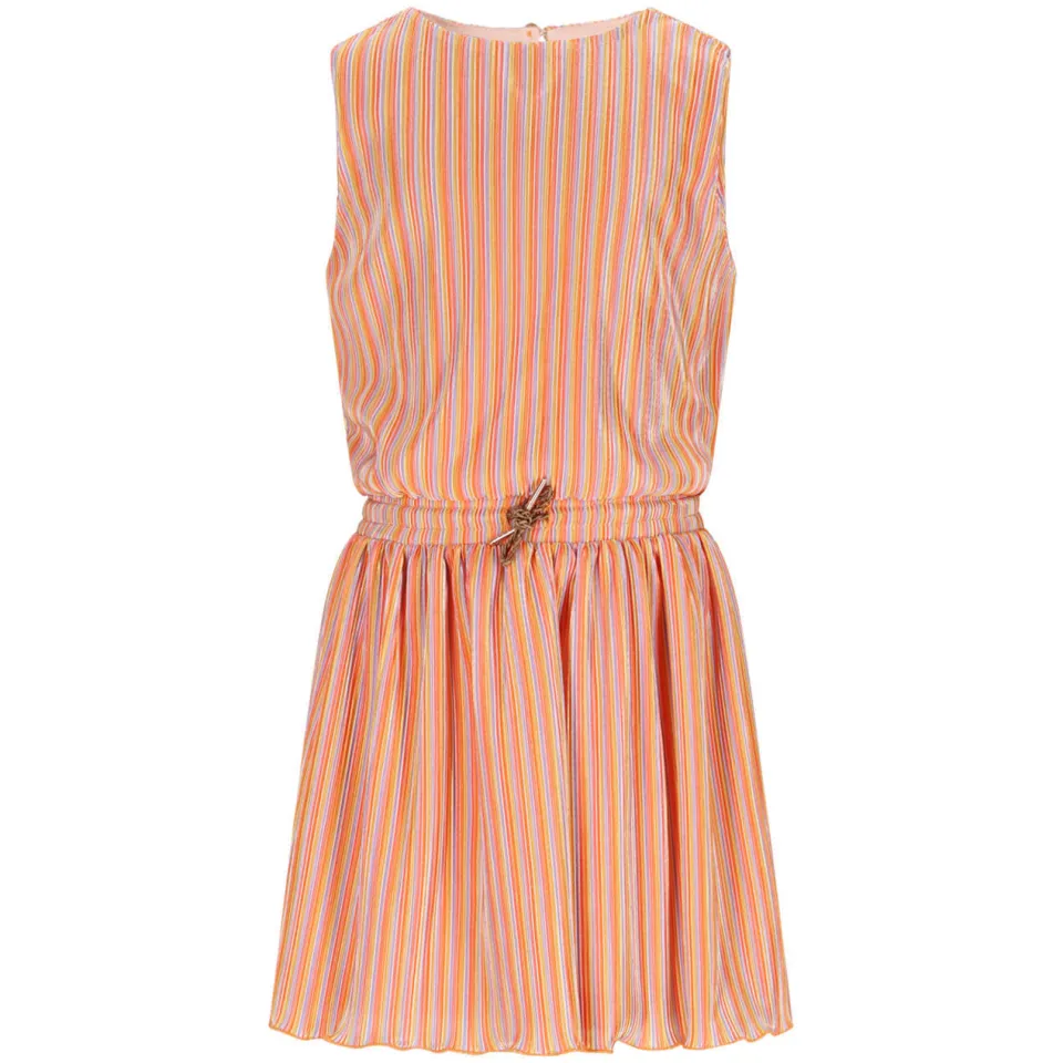 Nono gestreepte zomerjurk oranje, foto 2