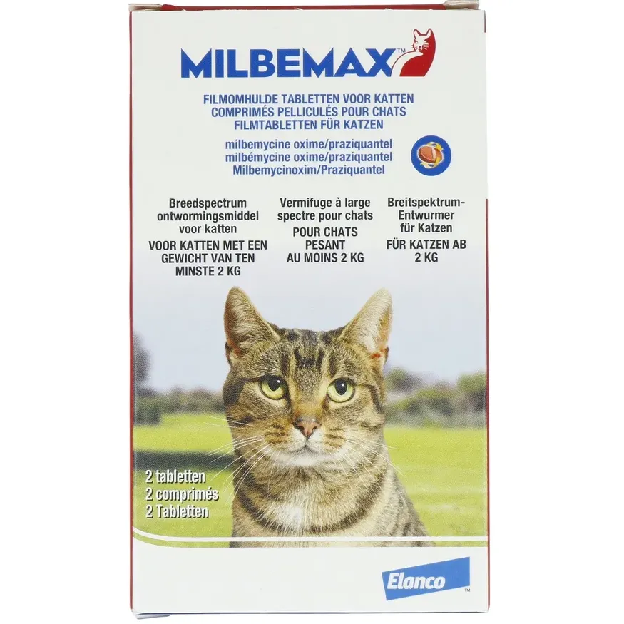 Milbemax Ontworming Tabletten Kat 2 - 8 kg 2 tabletten, foto 2