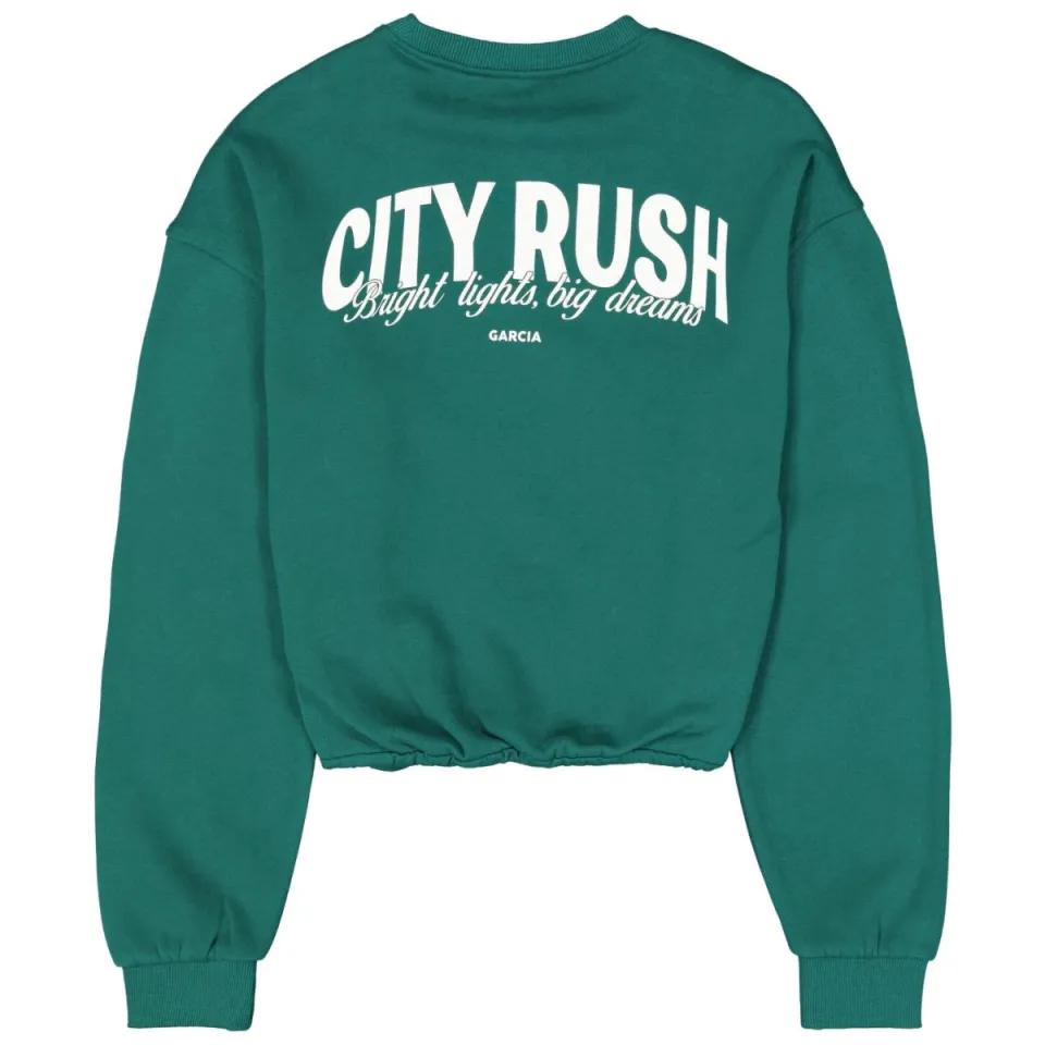 Garcia boxy sweater met backprint - groen, foto 4