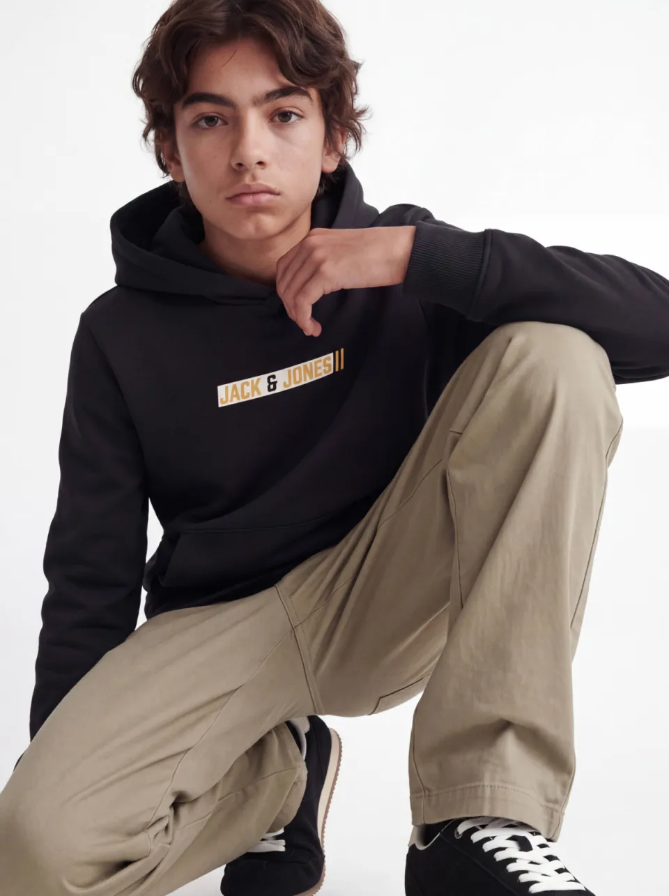 Jack & Jones JUNIOR hoodie met logo - zwart, foto 6