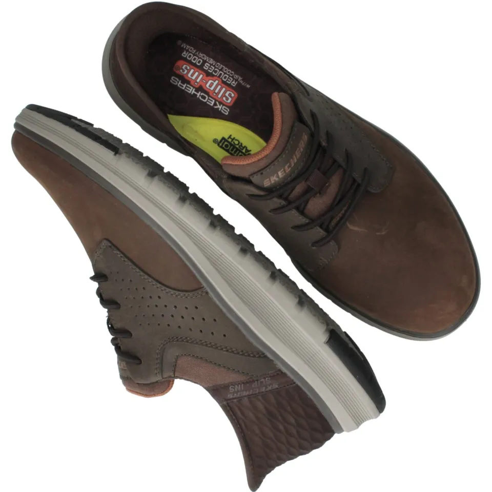 Skechers Slip-Ins Orell Yates instappers bruin, foto 5