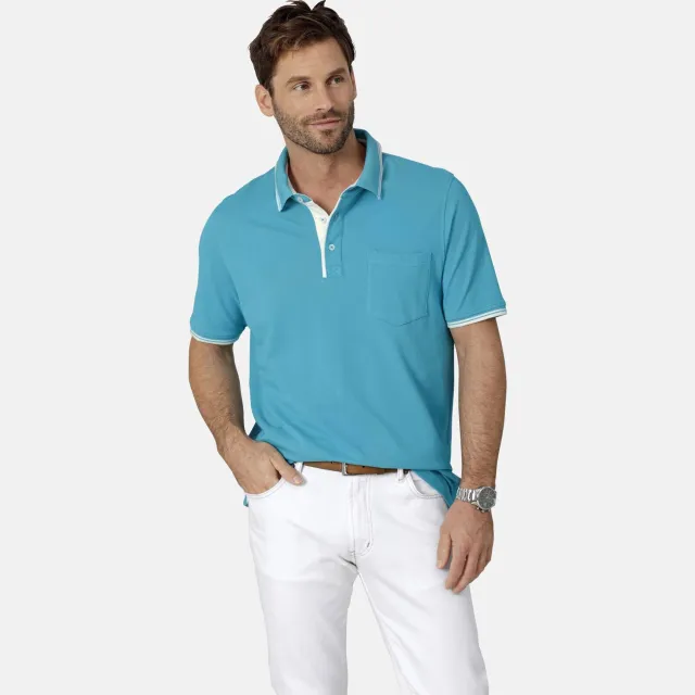 Babista regular fit polo Plus Size - turquoise