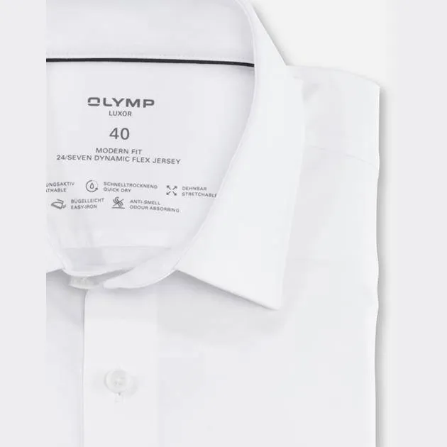 Olymp jersey overhemd 24/7 - Luxor modern fit wit, foto 5