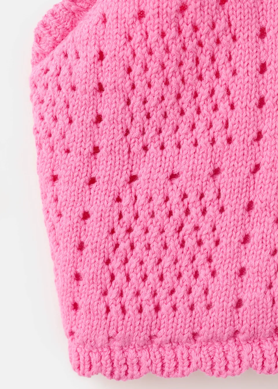 Mango gehaakte haltertop roze, foto 6