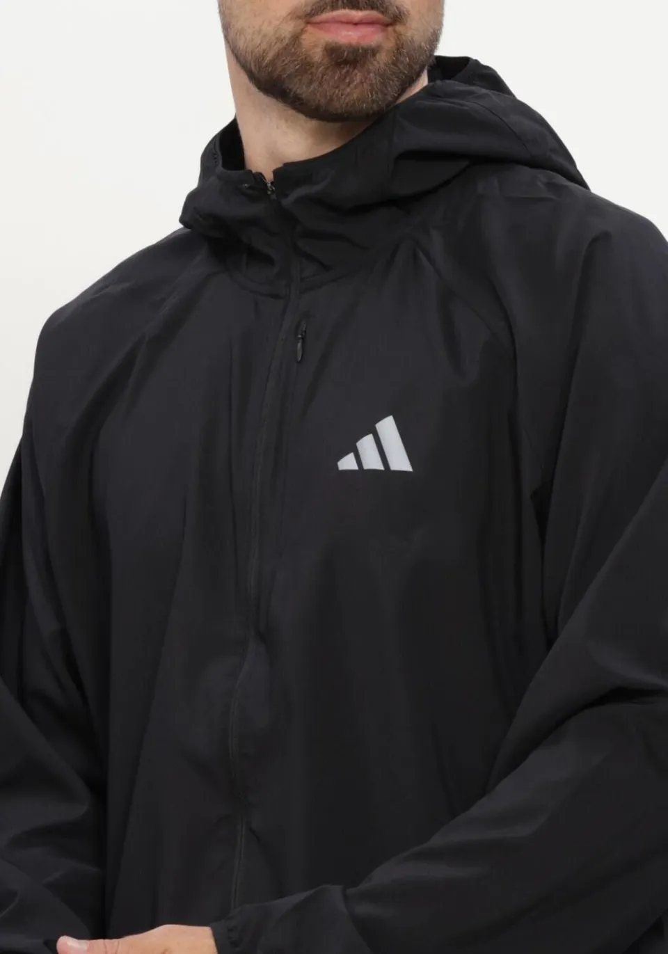 Adidas Heren Jassen Run Ess Jkt M - Zwart, foto 5