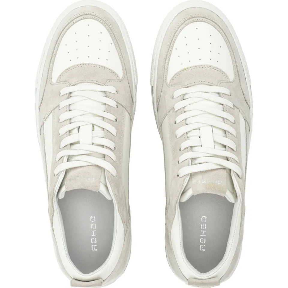Rehab Creon leren sneakers beige/wit, foto 4