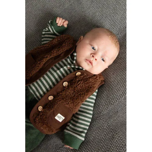 BESS teddy gilet bruin, foto 4