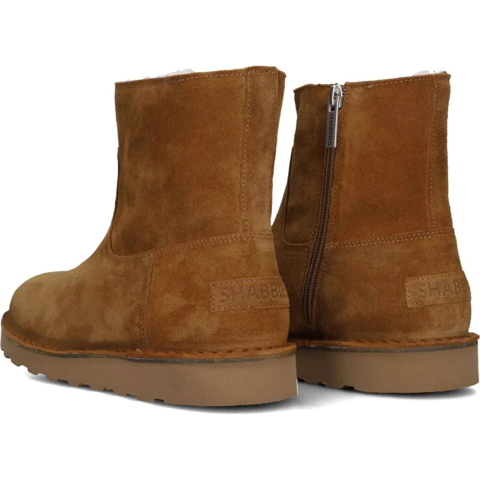 Shabbies Amsterdam Enkellaarsjes Palissa Mia Zip Camel, foto 2