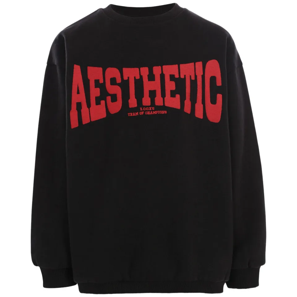 LOOXS 10sixteen oversized sweater met borduursels - antraciet, foto 3